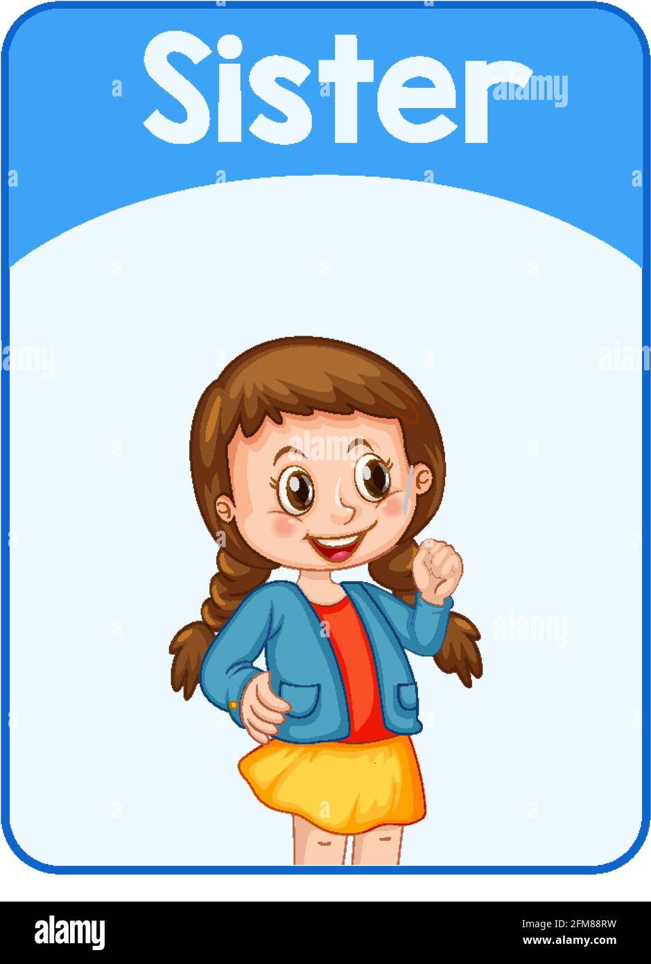 Ilustración de la hermana en inglés Imagen Vector de stock Alamy