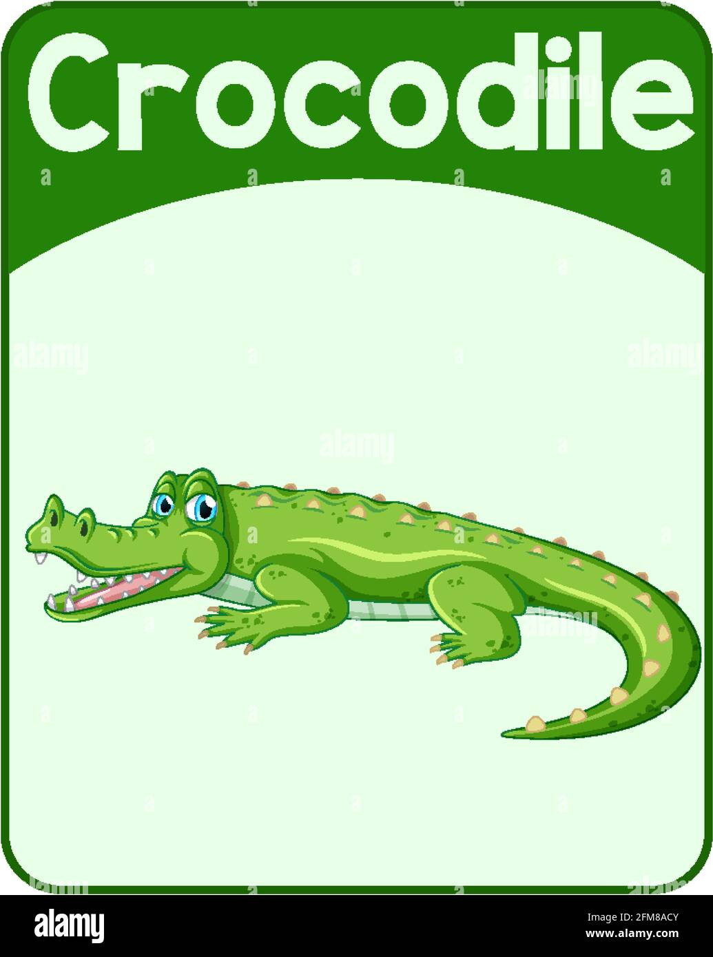 Ilustración de cocodrilo en inglés Imagen Vector de stock - Alamy