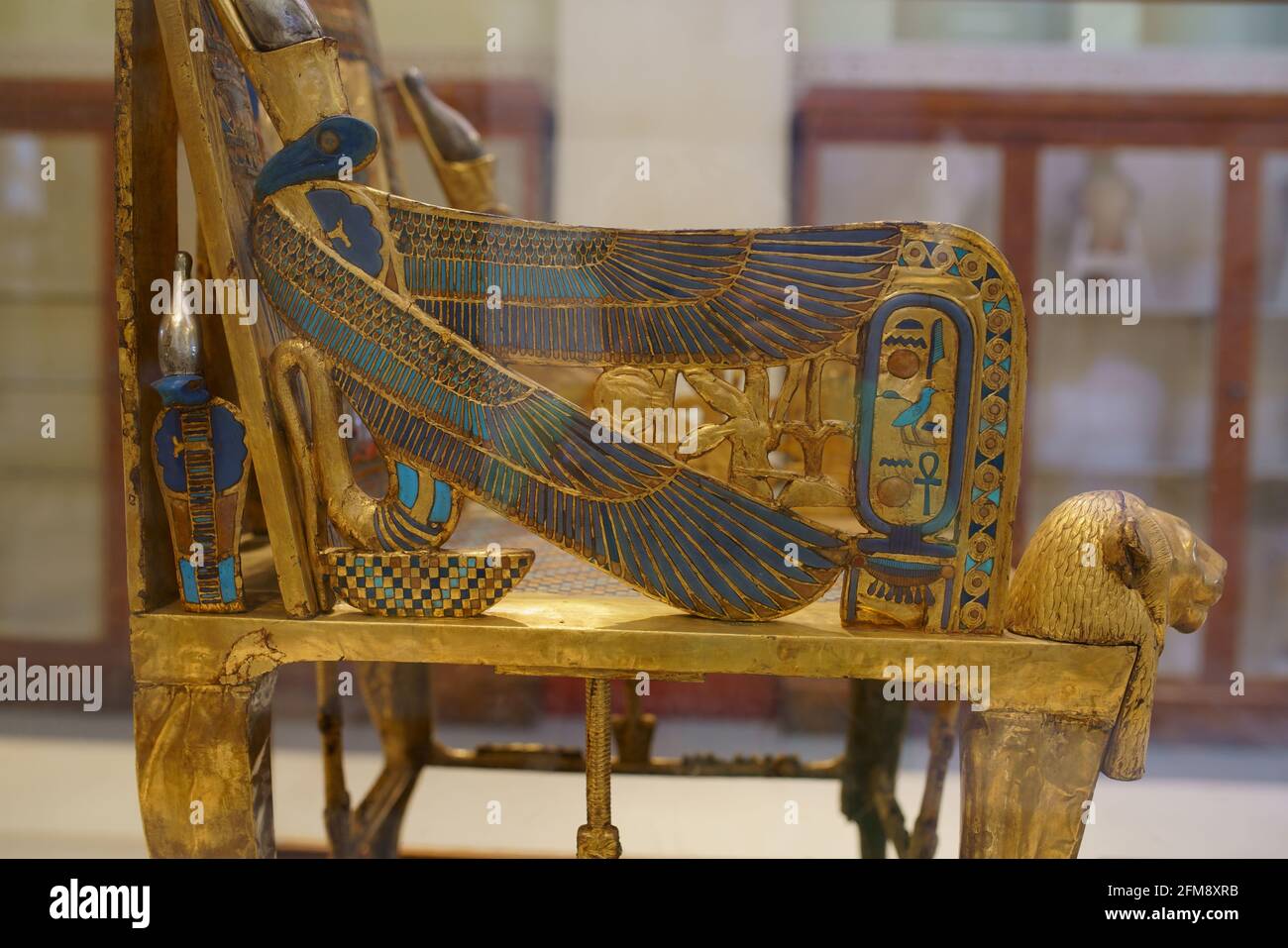 Detalles de la Arsilla de Tutankhamon encontrado en la tumba de  Tutankhamon, museo de El Cairo Egipto Fotografía de stock - Alamy