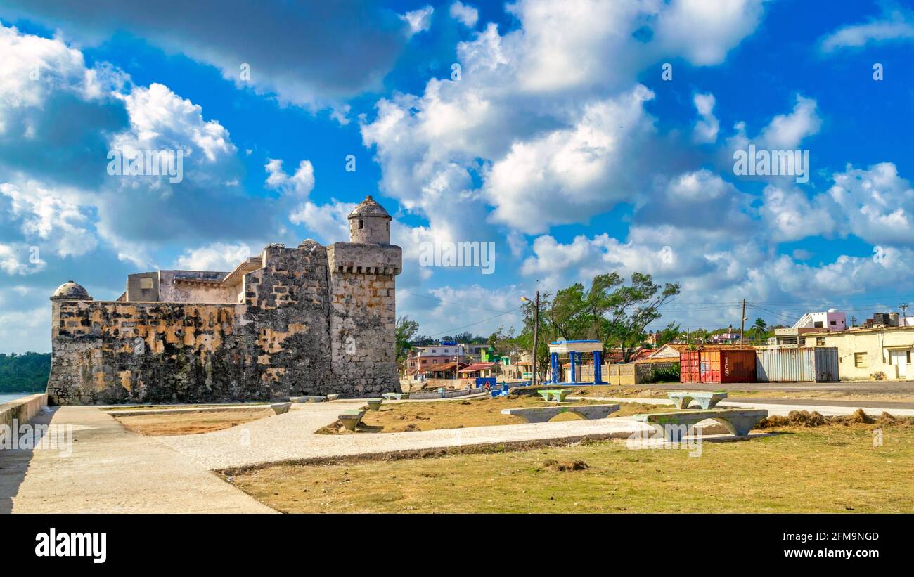 Ciudad de Cojimar en La Habana, Cuba Foto de stock