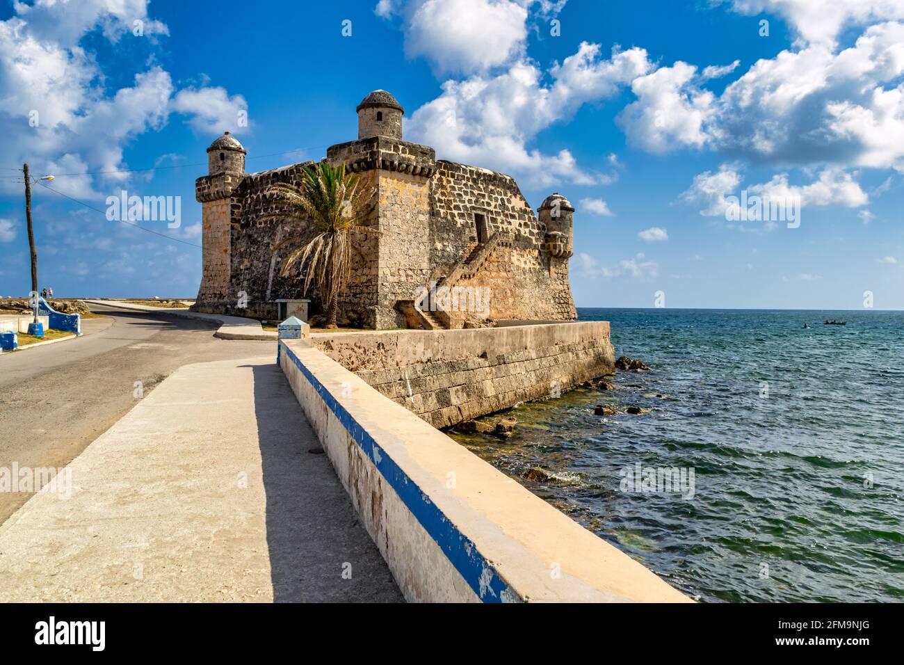 Ciudad de Cojimar en La Habana, Cuba Foto de stock