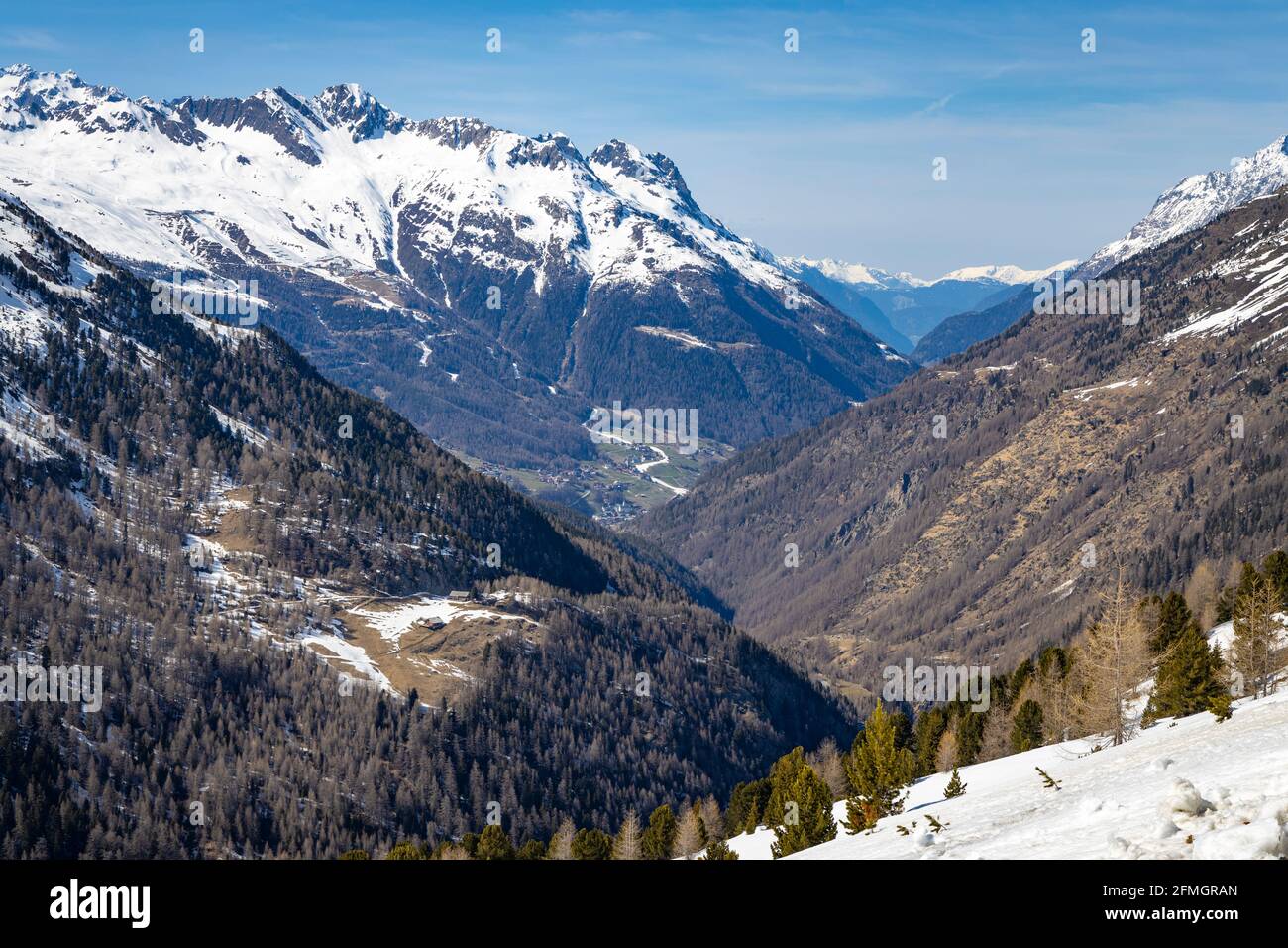 Las maravillas invernales en Obergurgl y Hochgurgl, Oetztal, Tirol, Austria Foto de stock