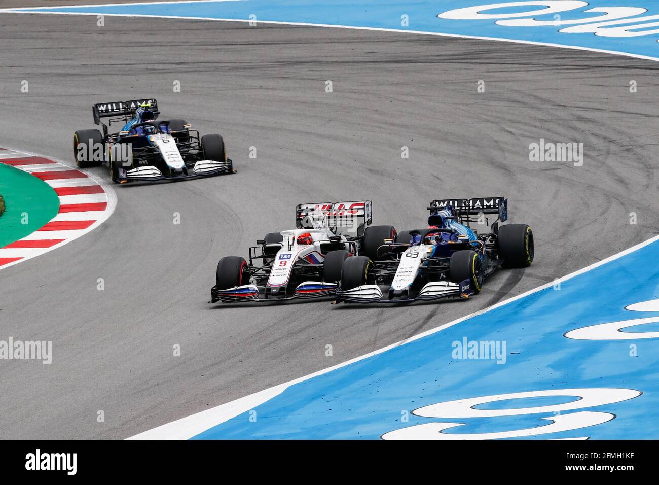 L to R): Logan Sargeant (USA) Williams Racing Academy Driver; Nicholas  Latifi (CDN) Williams Racing; George Russell (GBR) Williams Racing; and  Jack Aitken (GBR) / (KOR) Williams Racing Reserve Driver, at a