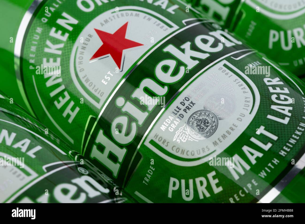 etiqueta de la botella de cerveza heineken