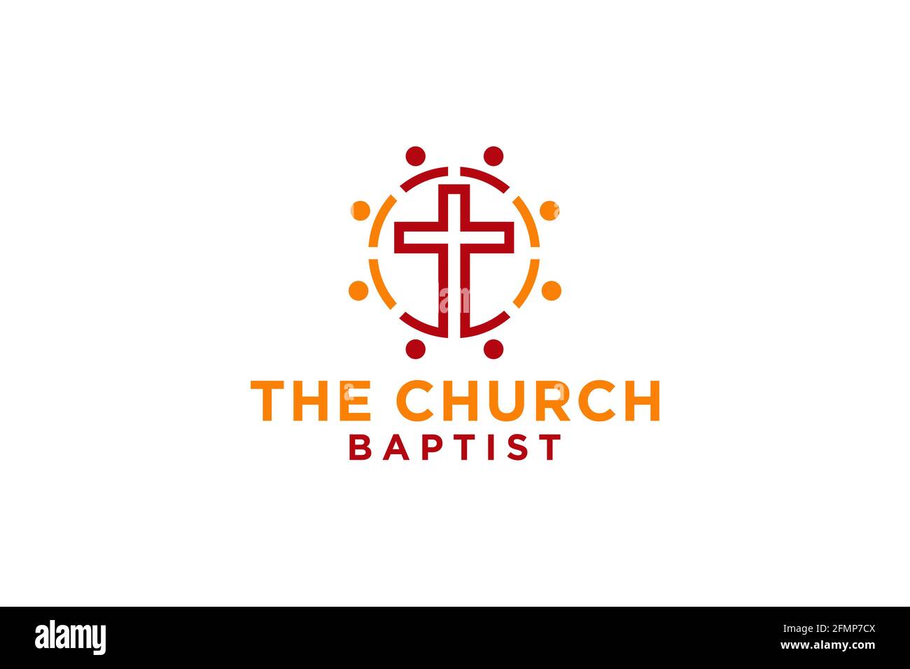 Iglesia Cristiana Jesus Cross Gospel diseño del logotipo. Ilustración del Vector