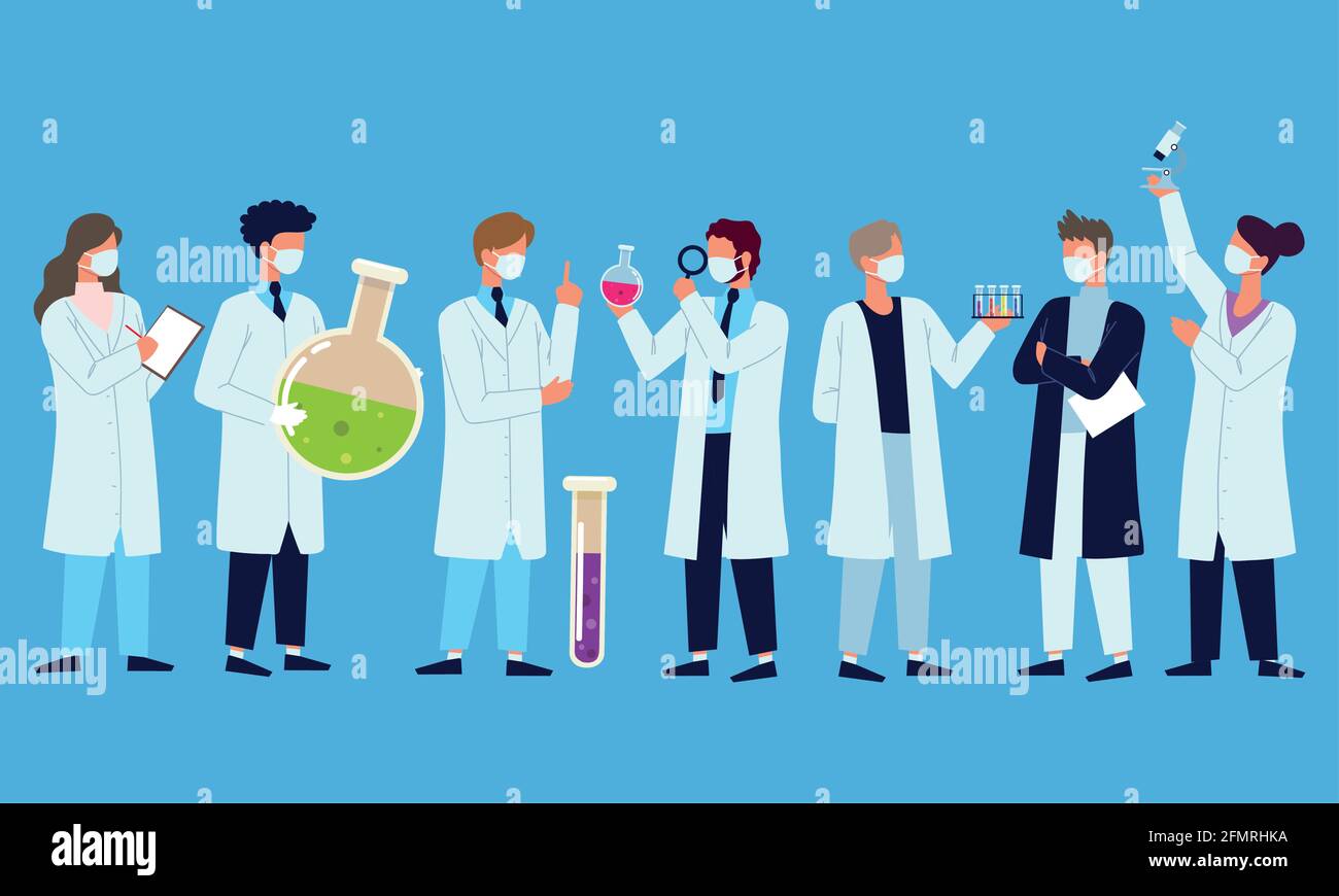 laboratorio del equipo médico Ilustración del Vector
