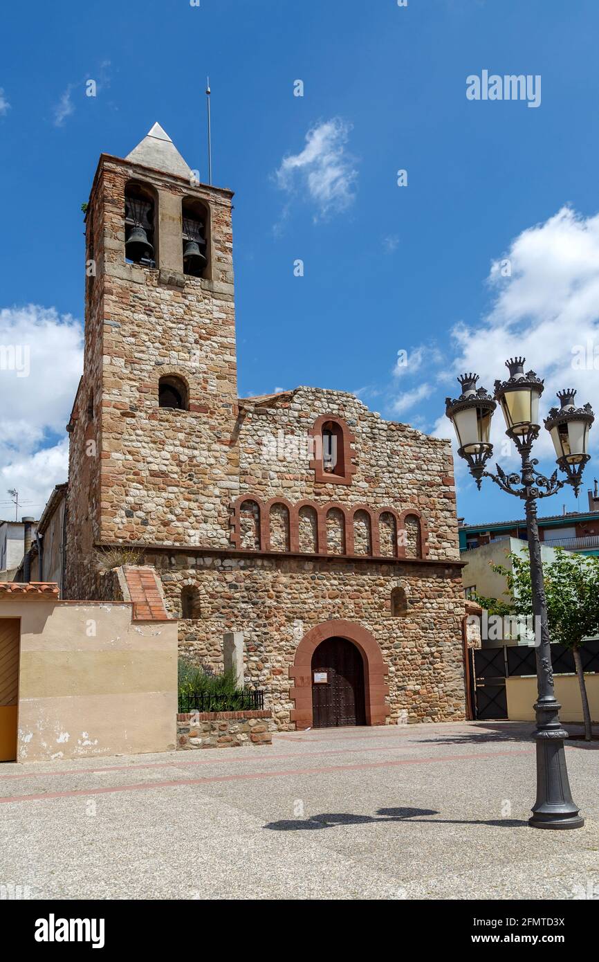 Parroquia de Santa María Montmelo, Barcelona España Foto de stock