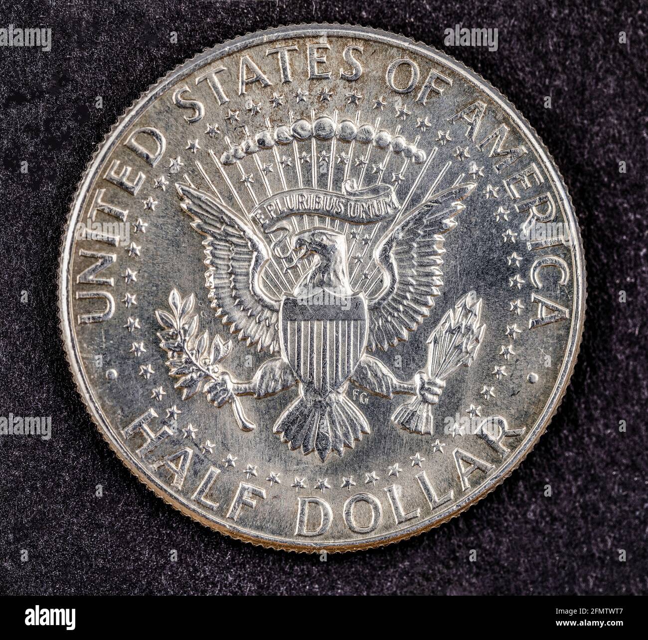 Moneda de plata de medio dólar de john Fitzgerald kennedy 1964 Fotografía  de stock - Alamy