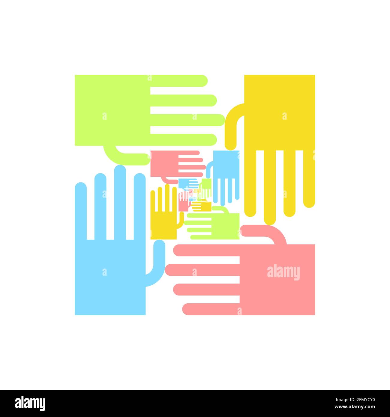 Concepto de apoyo mutuo Imágenes vectoriales de stock Alamy