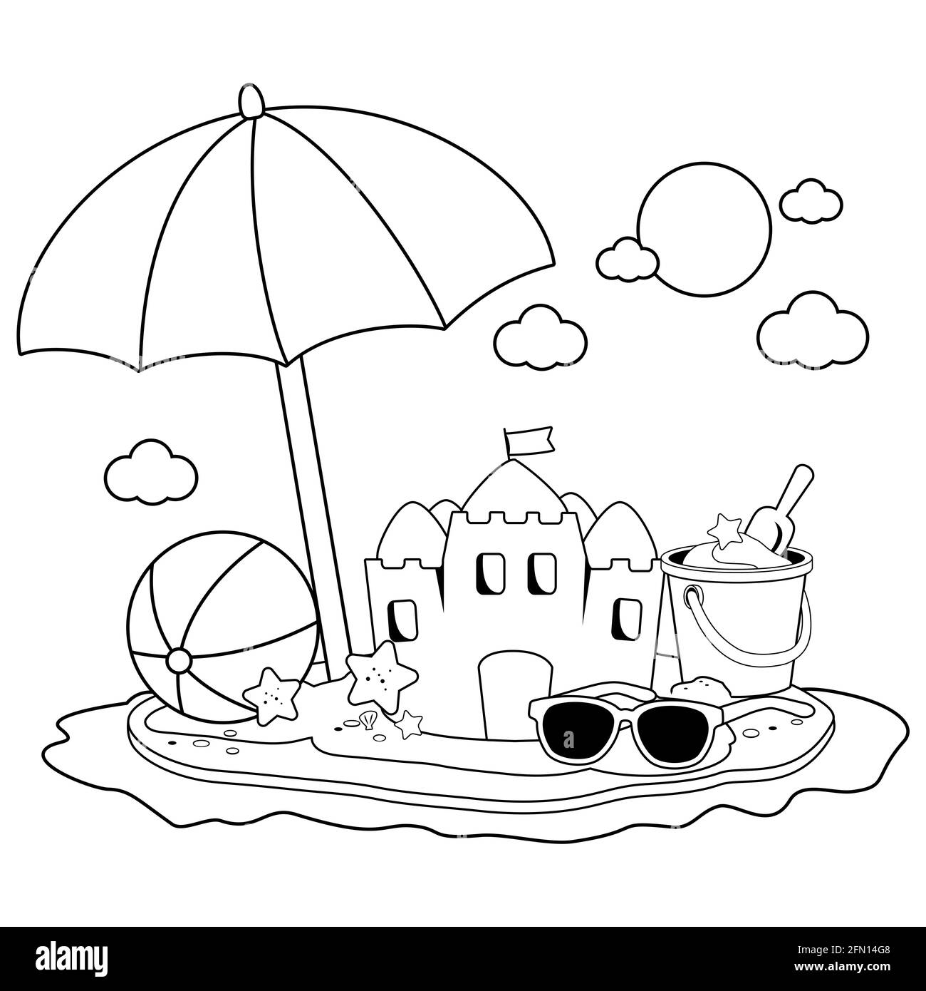 Sombrilla de playa Imágenes de stock en blanco y negro - Alamy