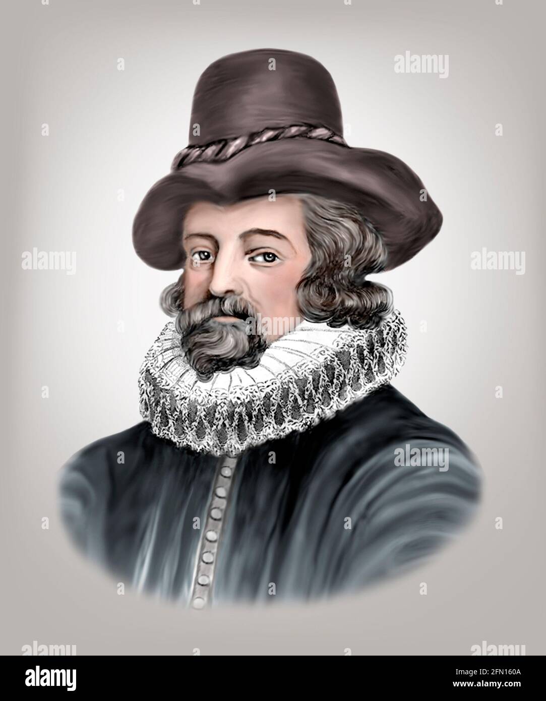 Francis Bacon 1561-1626 Filósofo inglés Foto de stock