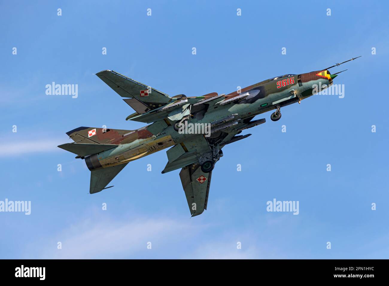 Sukhoi Su17/ 22 Fitter del fore aéreo polaco Foto de stock