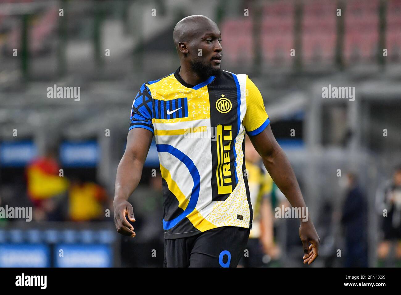 Milán, Italia. 12th de mayo de 2021. Romelu Lukaku (9) de ...