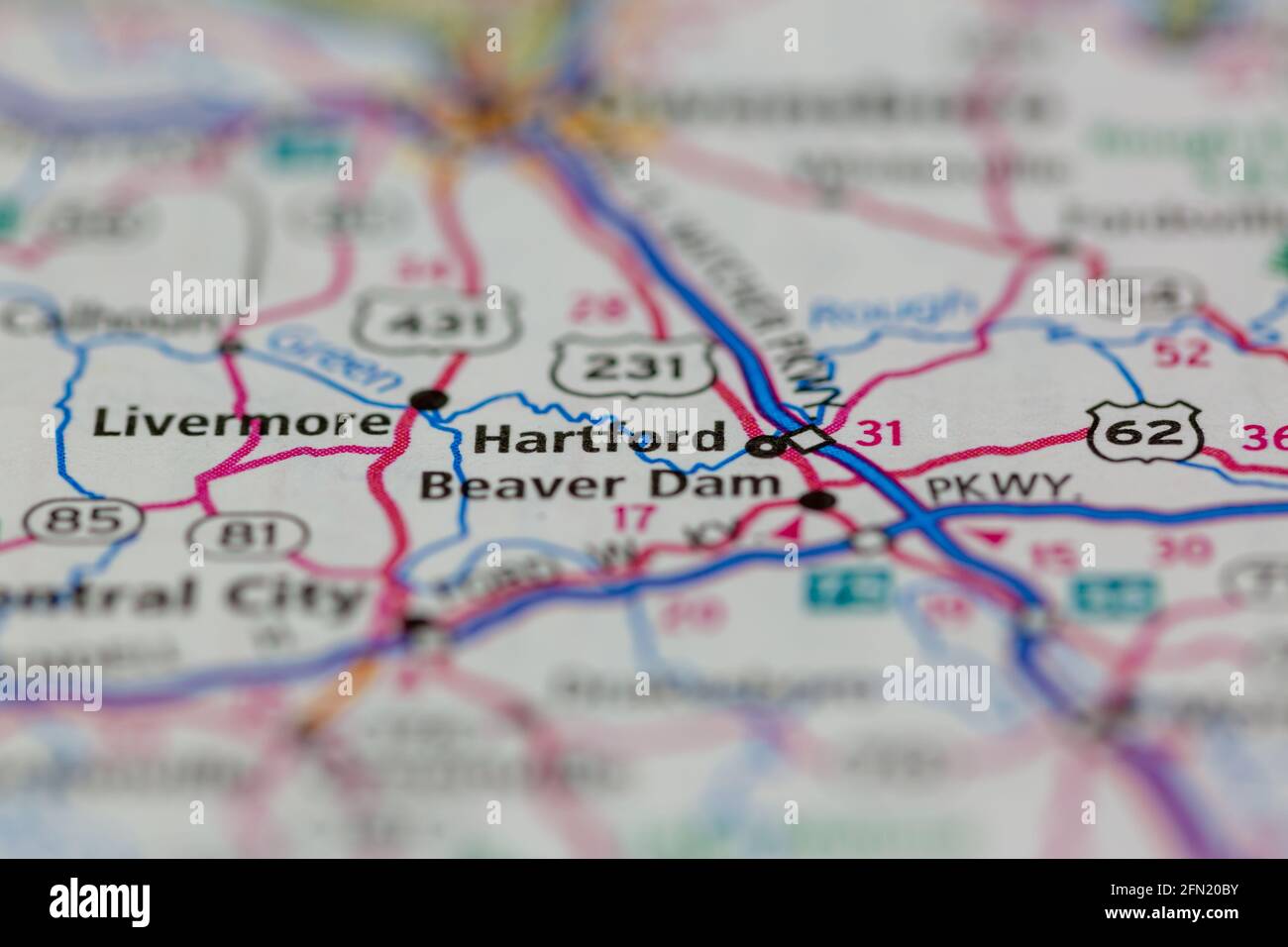 Mapa de hartford kentucky fotografías e imágenes de alta resolución Alamy