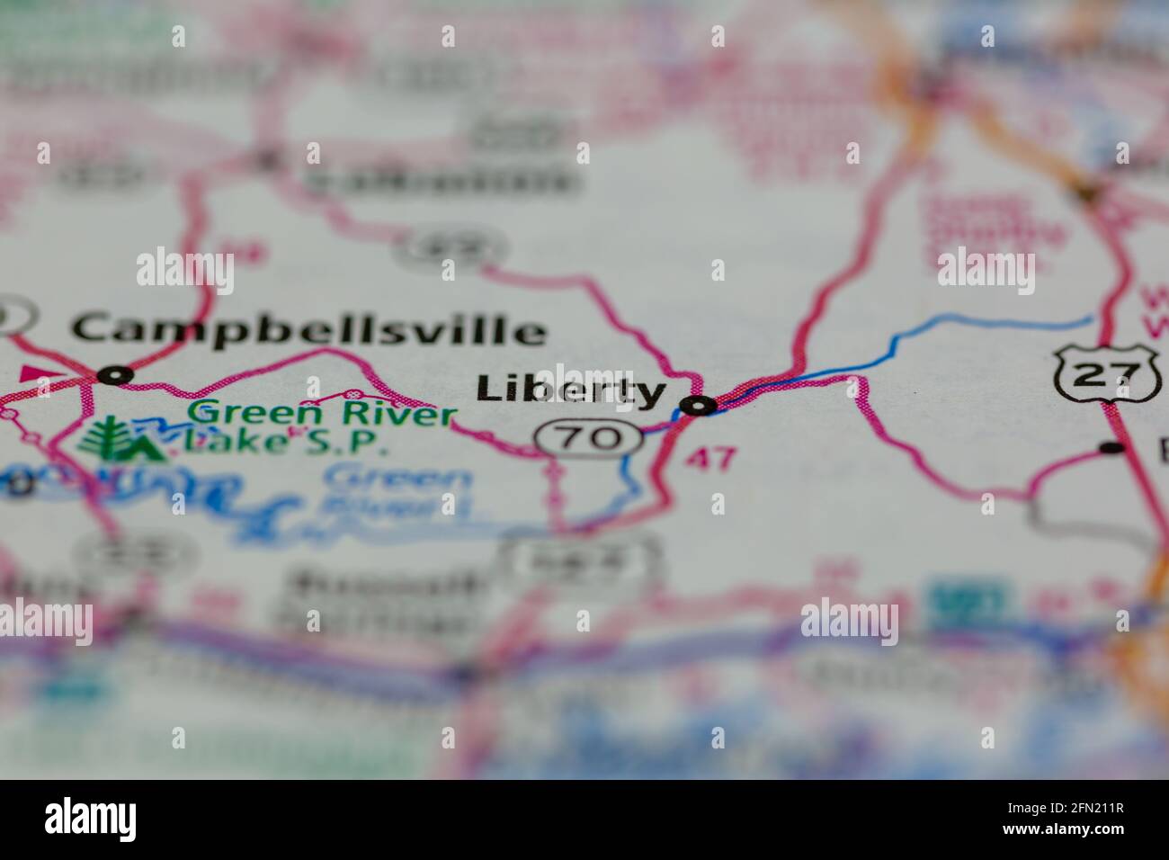 Mapa de la libertad de kentucky fotografías e imágenes de alta