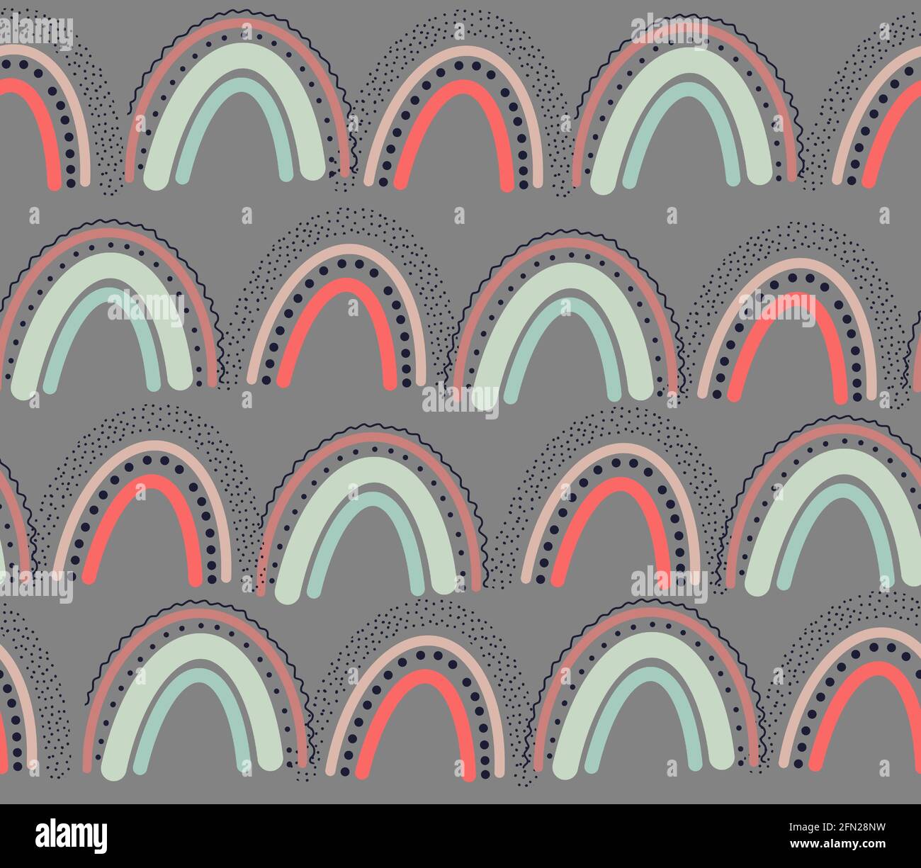 Diseno Sin Costuras Dibujado A Mano Para Ninos Con Arco Iris Dorado Fondo Minimalista Veraniego Colores Pastel Para Chicas Diseno Escandinavo Imprimir Para Chicas Fotografia De Stock Alamy