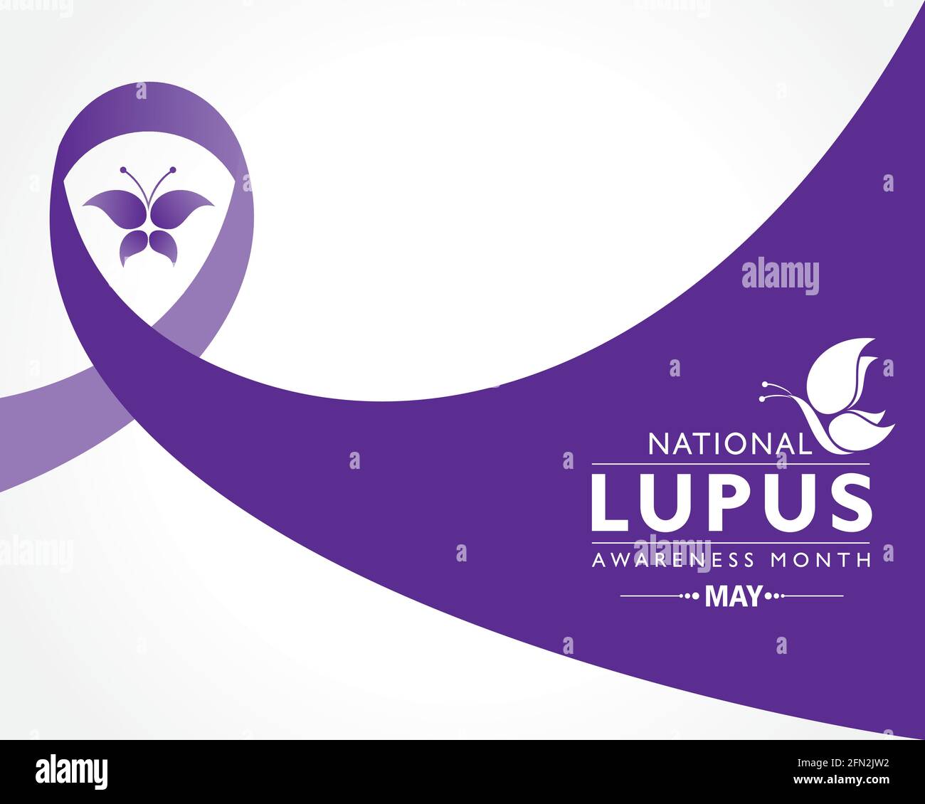 Ilustración vectorial del mes de conciencia del lupus observado en mayo