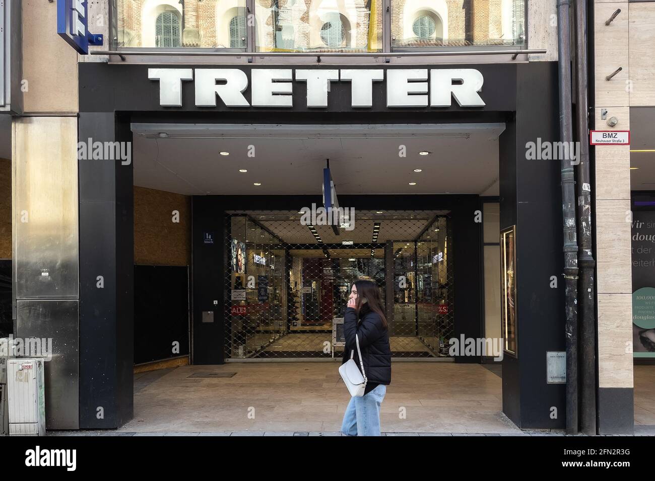 Tienda de calzado Tretter en Munich Foto de stock