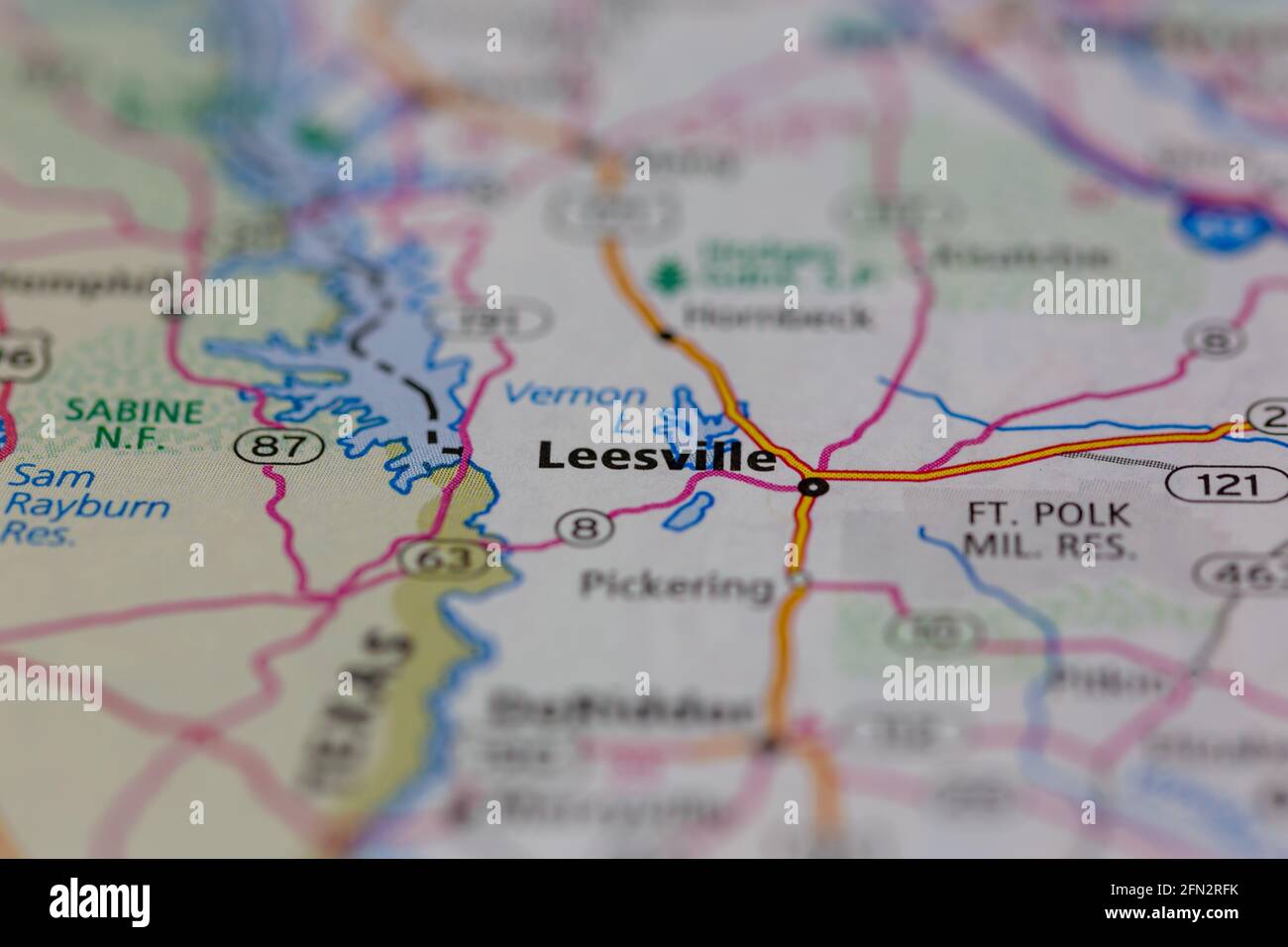 Mapa de leesville louisiana fotografías e imágenes de alta resolución