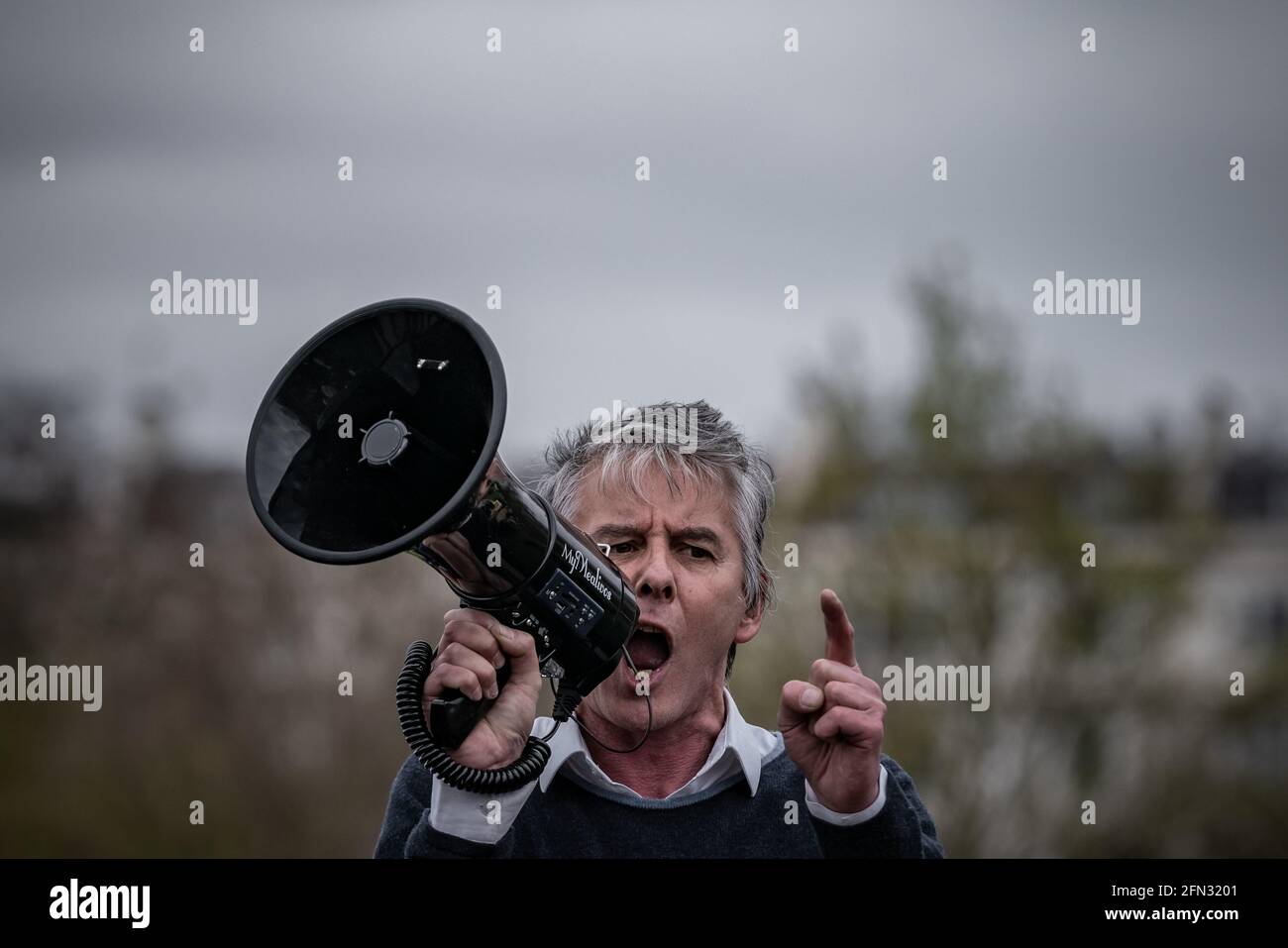 Matar la protesta de la ley. Miles de manifestantes se reúnen en Hyde Park para manifestarse en contra de una propuesta de ley de policía contra la delincuencia. Londres, Reino Unido Foto de stock