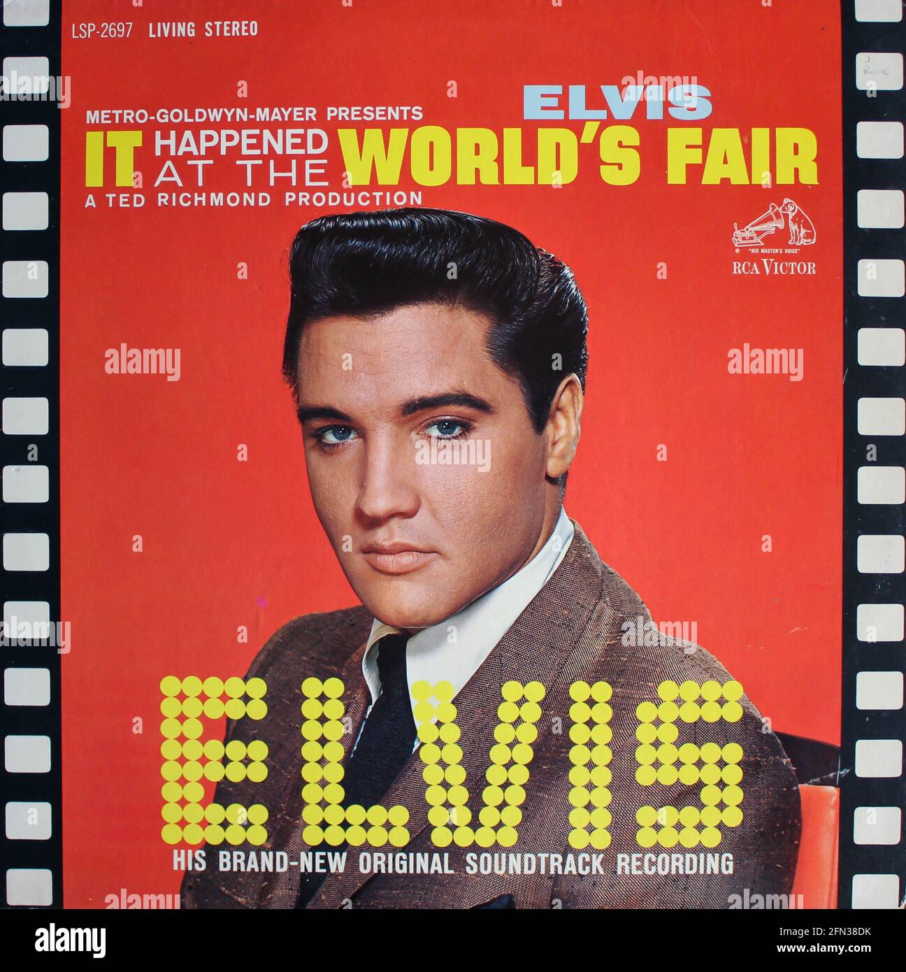 Rock and Gospel artist Elvis álbum de música en disco LP de vinilo. Sucedió  en la banda sonora de la World's Fair de la cantante estadounidense Elvis  Presley Fotografía de stock -