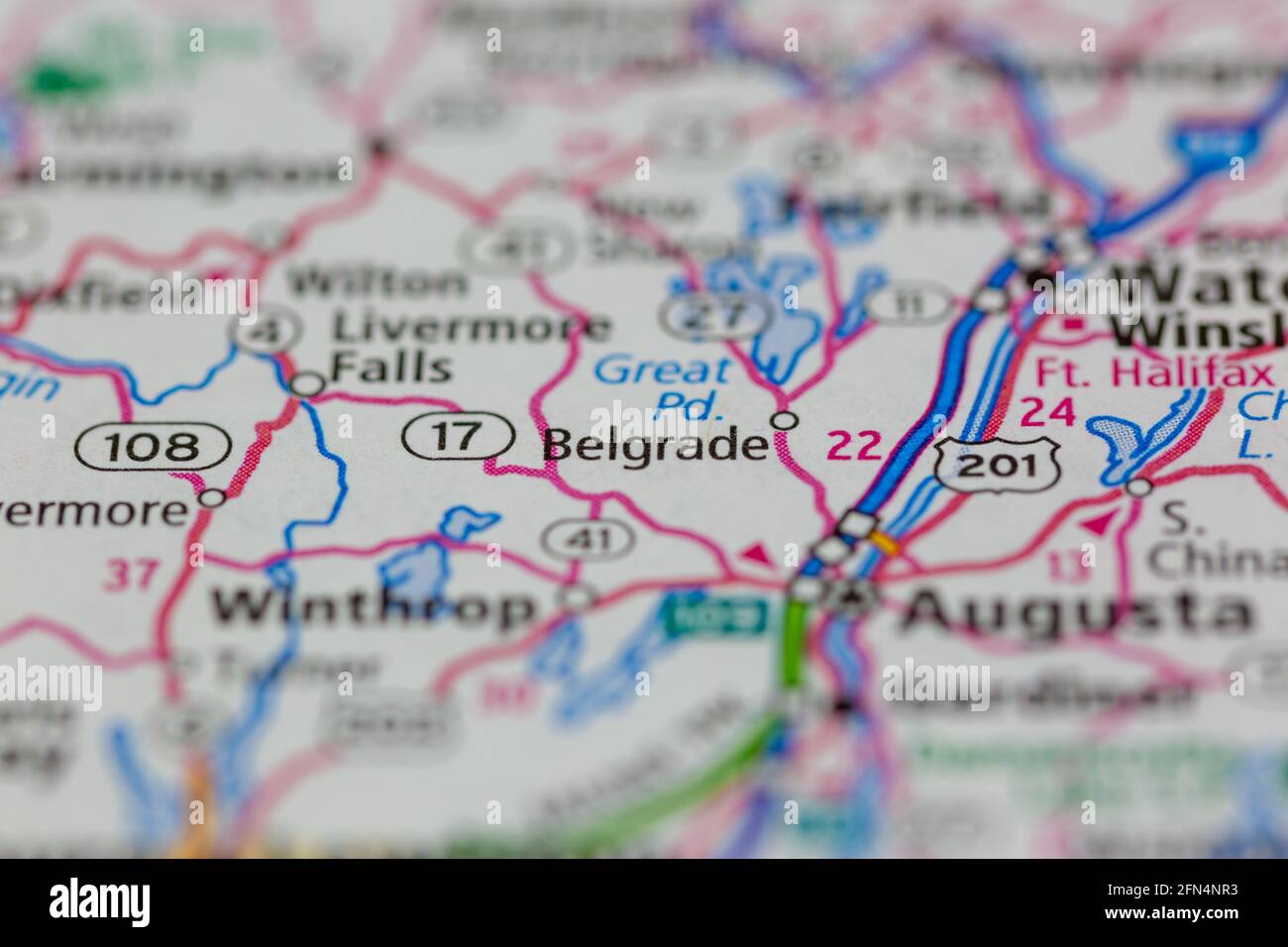 Belgrado maine en un mapa fotografías e imágenes de alta resolución Alamy