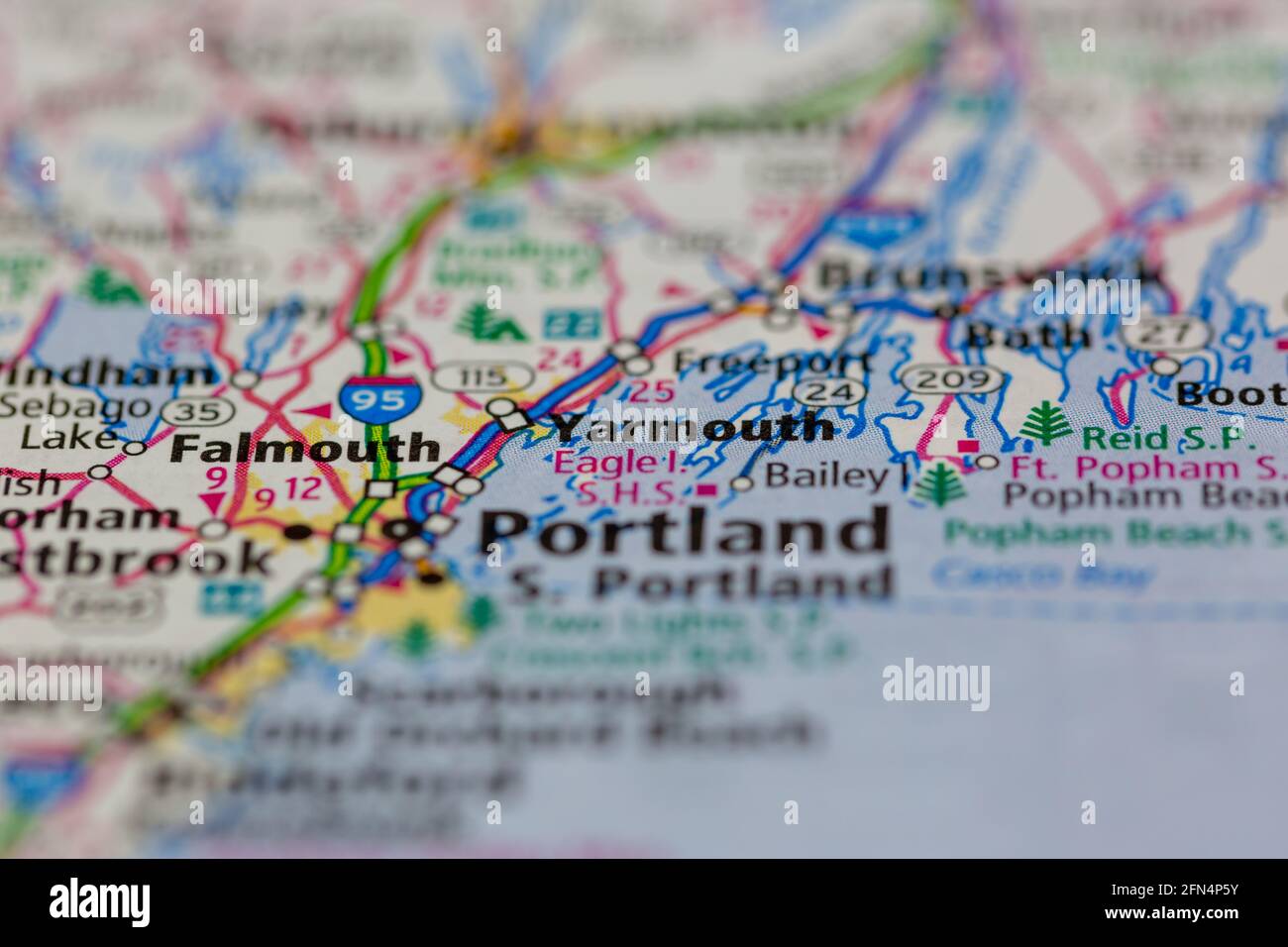 Mapa de yarmouth maine fotografías e imágenes de alta resolución Alamy