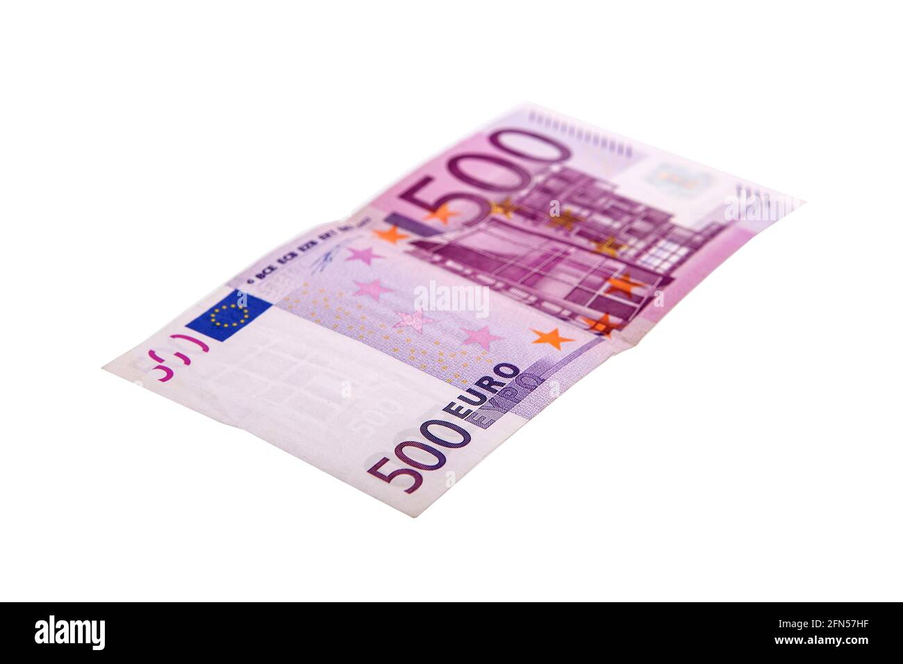 Ein 500 Euro Schein. Diesen Geldschein möchte die Bundesregierung gerne abschaffen. Foto de stock