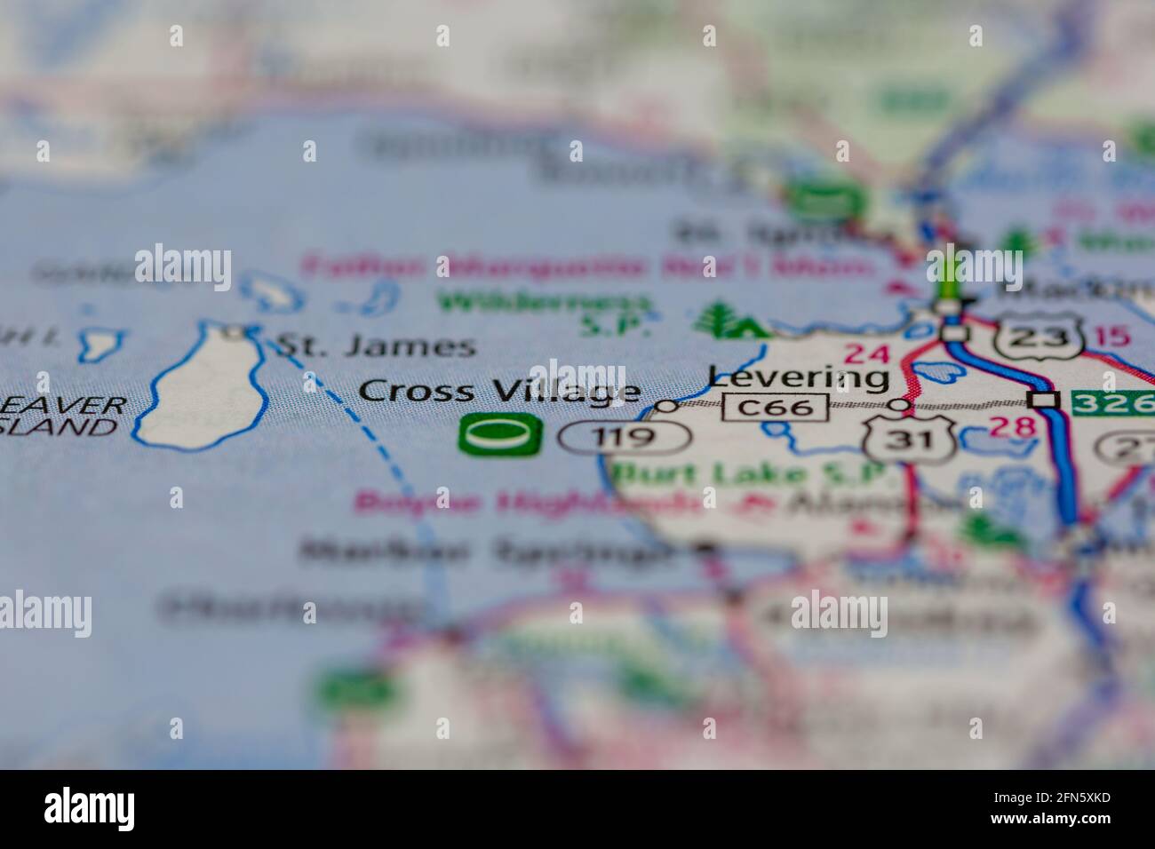 Cruz pueblo michigan mapa fotografías e imágenes de alta resolución Alamy