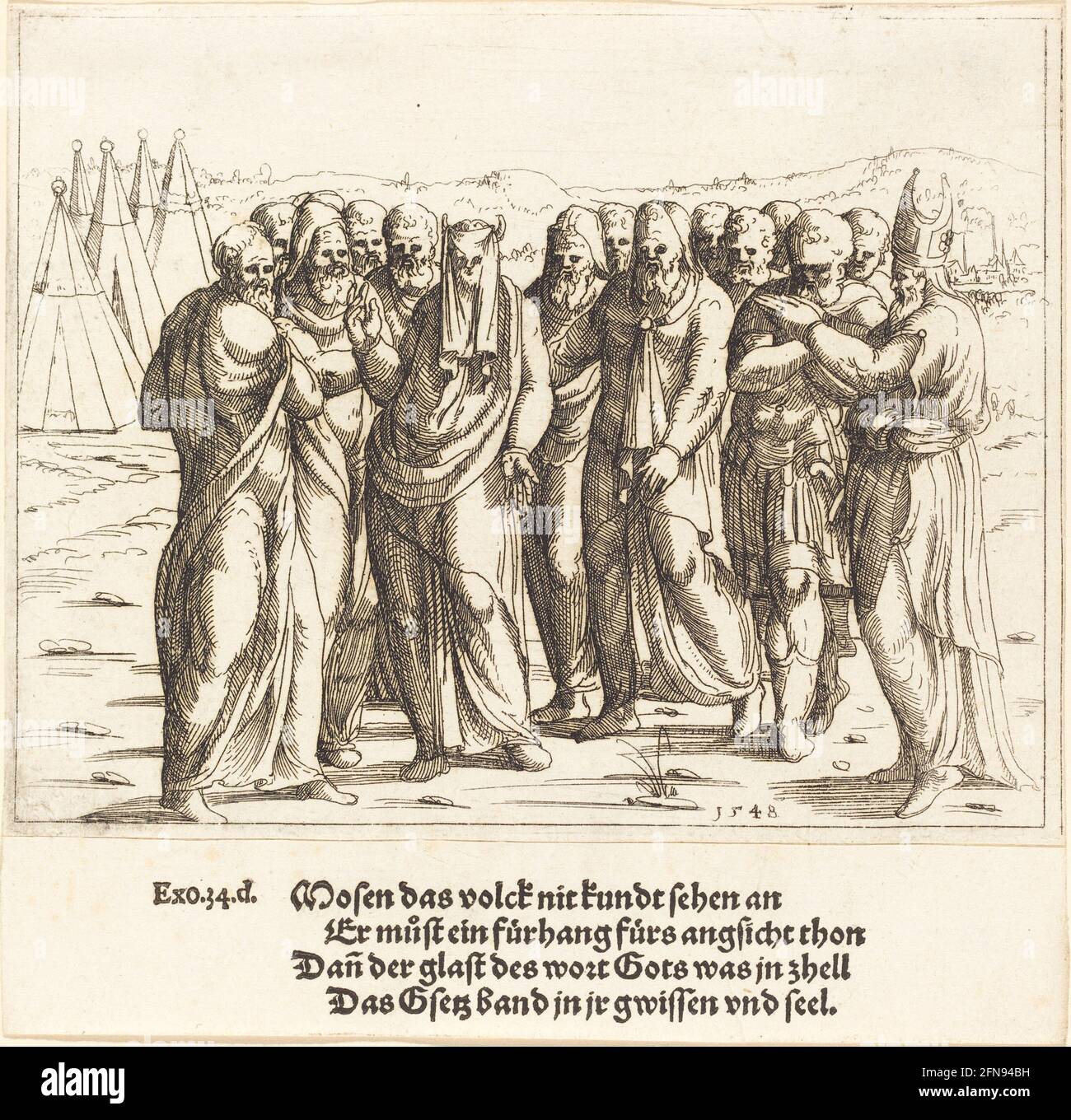 Moisés habla a los hijos de Israel, 1548 Fotografía de stock Alamy