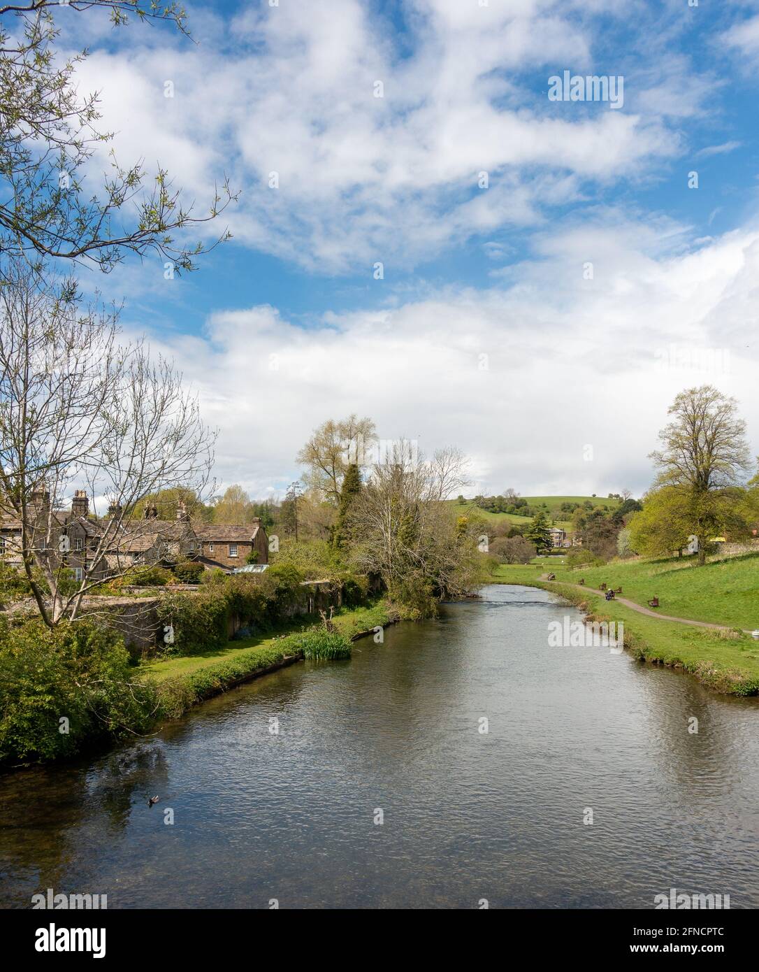 Imágenes de la ciudad turística de Bakewell en Derbyshire casa De pudín y tarta de Bakewell Foto de stock