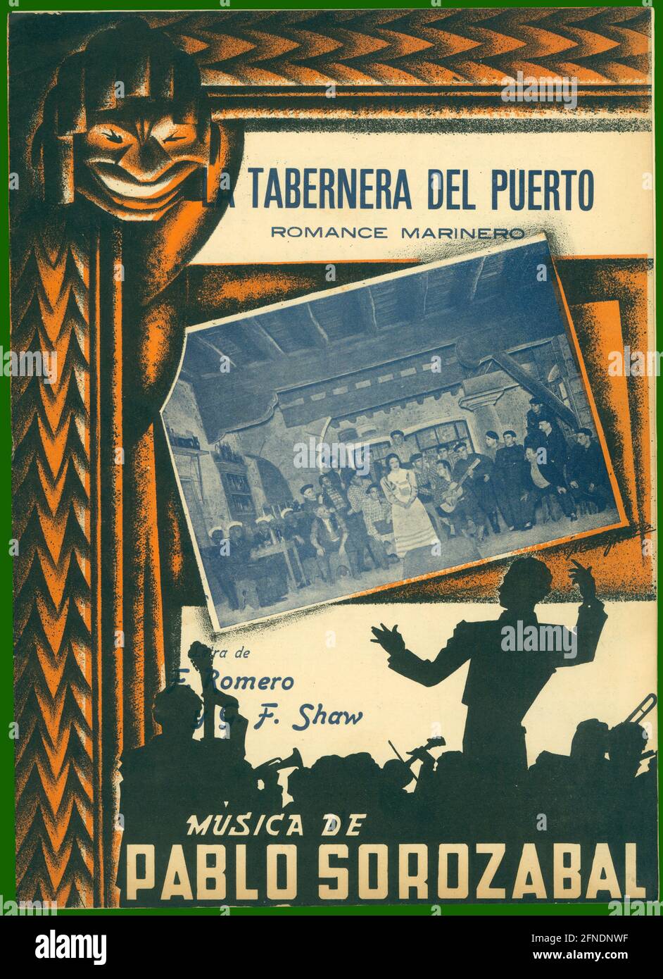 Partitura musical del romance marinero La Tabernera del Puerto, de Pablo  Sorozabal. año 1939 Fotografía de stock - Alamy