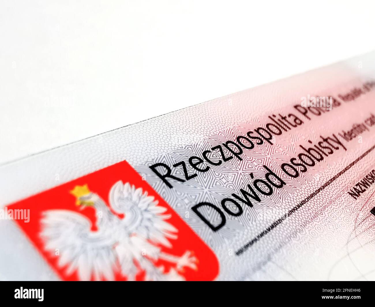 Primer plano de la tarjeta de identificación polaca Foto de stock