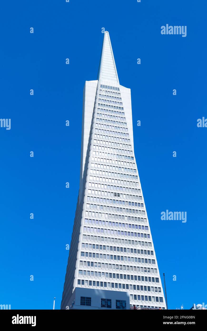 Construcción de pirámide Transamerica en el distrito financiero, San Francisco, California, Estados Unidos Foto de stock