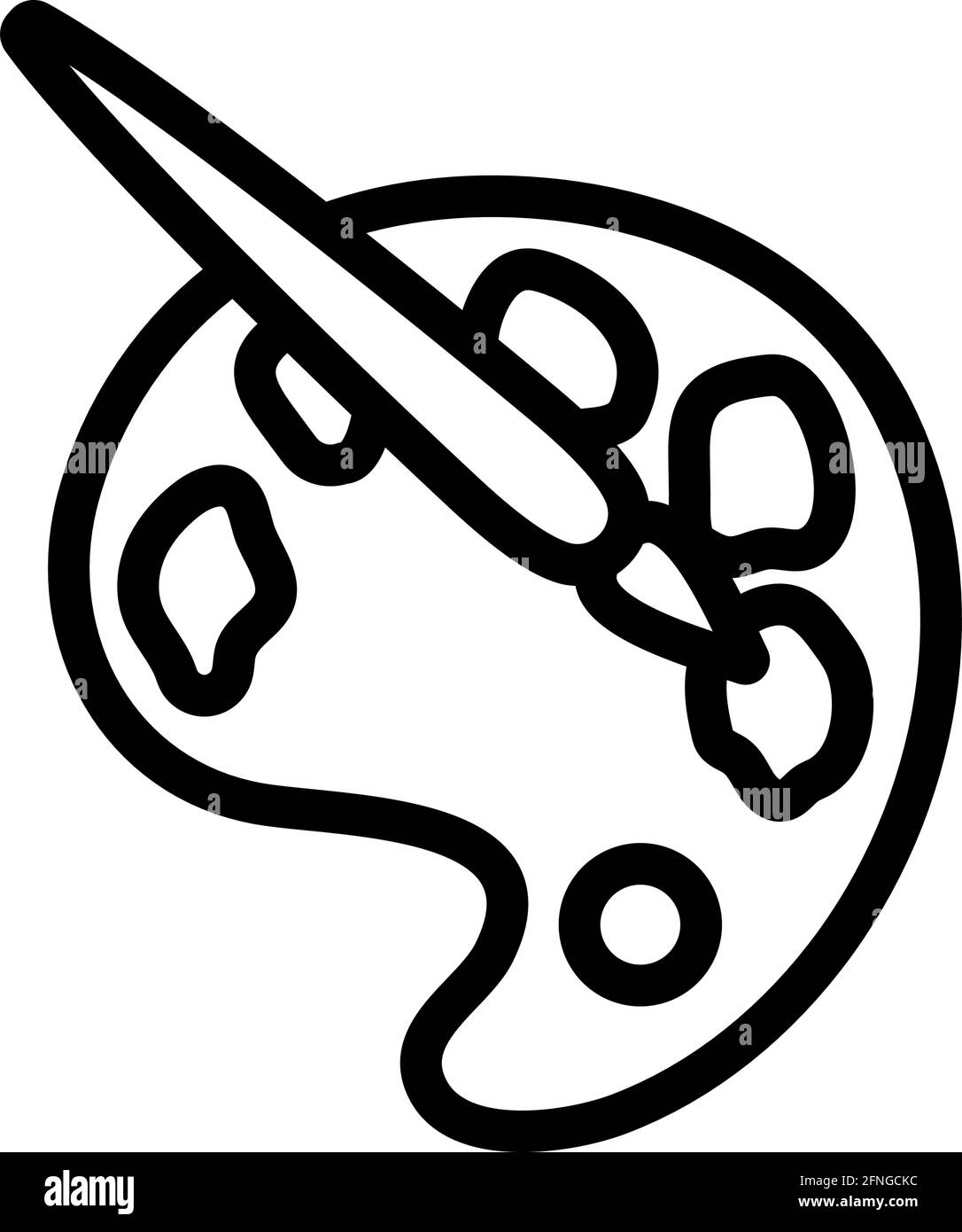Icono Paleta de juguete. Diseño de contorno en negrita editable. Ilustración vectorial. Ilustración del Vector