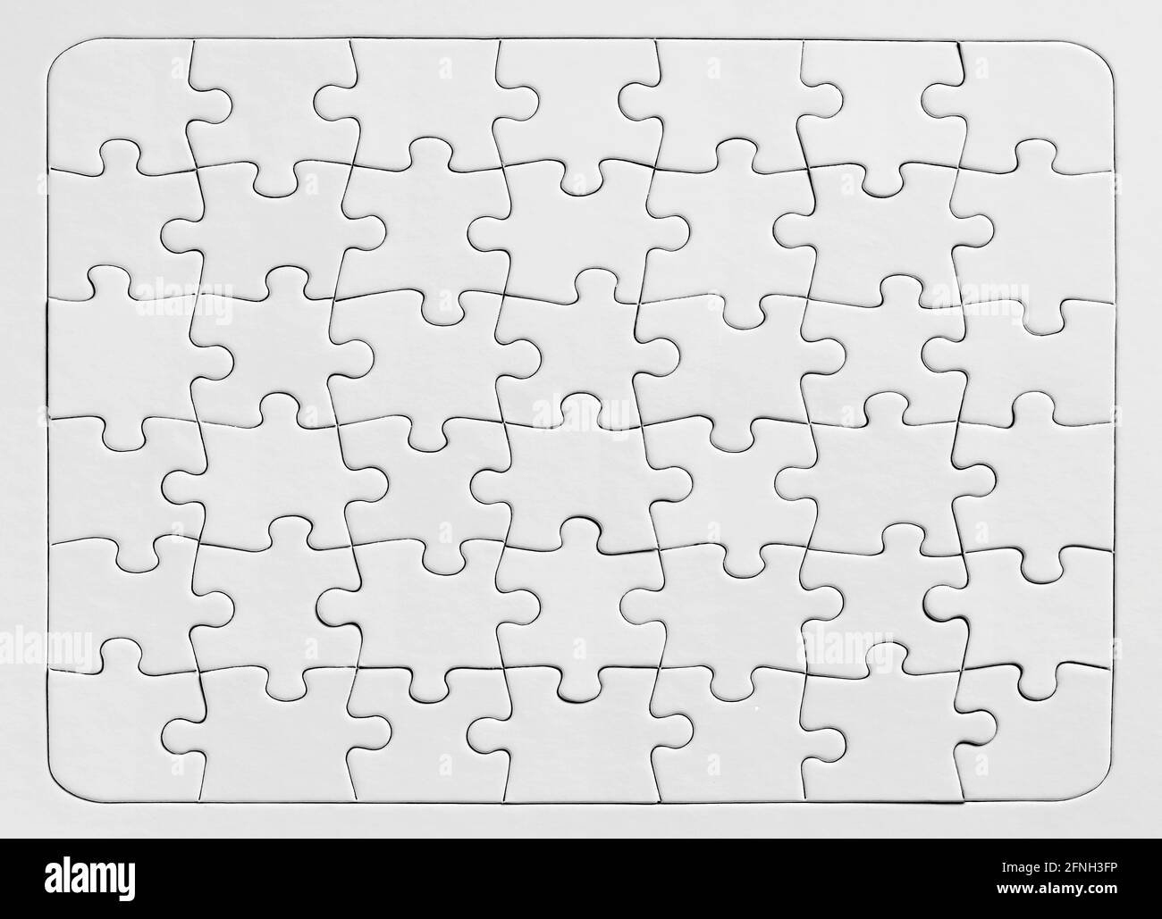 Fondo de puzzle blanco vacío o en blanco. Vista aérea con espacio de copia  Fotografía de stock - Alamy