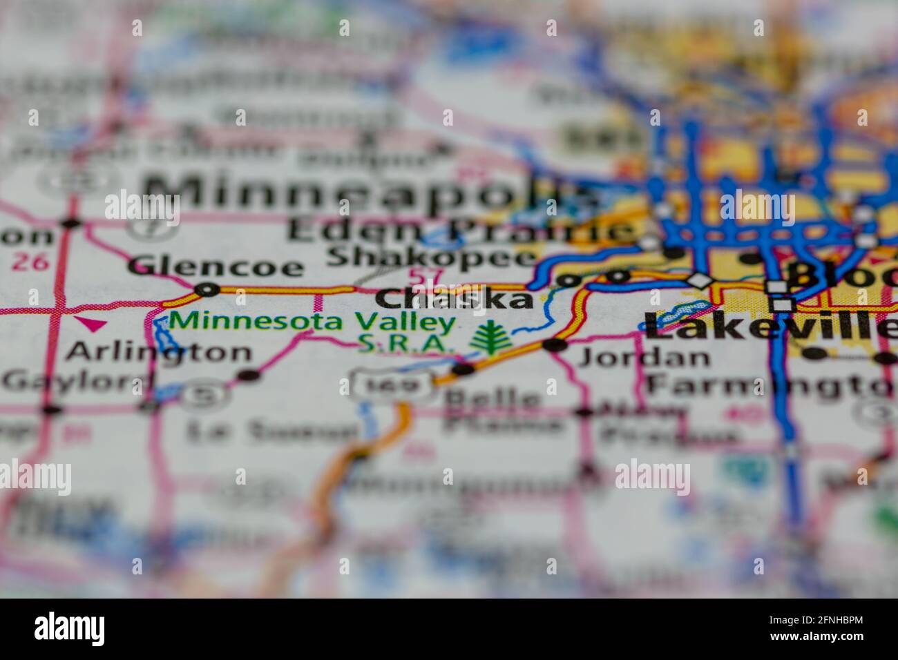05 17 2021 Portsmouth Hampshire Reino Unido Chaska Minnesota Estados Unidos Se Muestra En Un Mapa Geografico O Mapa De Carreteras 2fnhbpm 