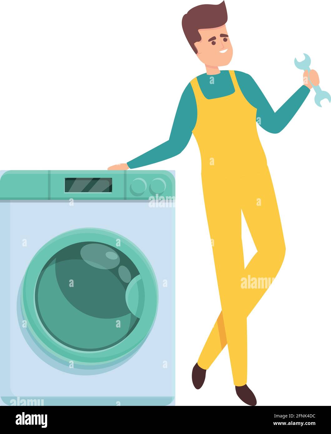 Icono de reparación de lavadora. Dibujo animado de la lavadora reparación  de vector icono para el diseño web aislado sobre fondo blanco Imagen Vector  de stock - Alamy