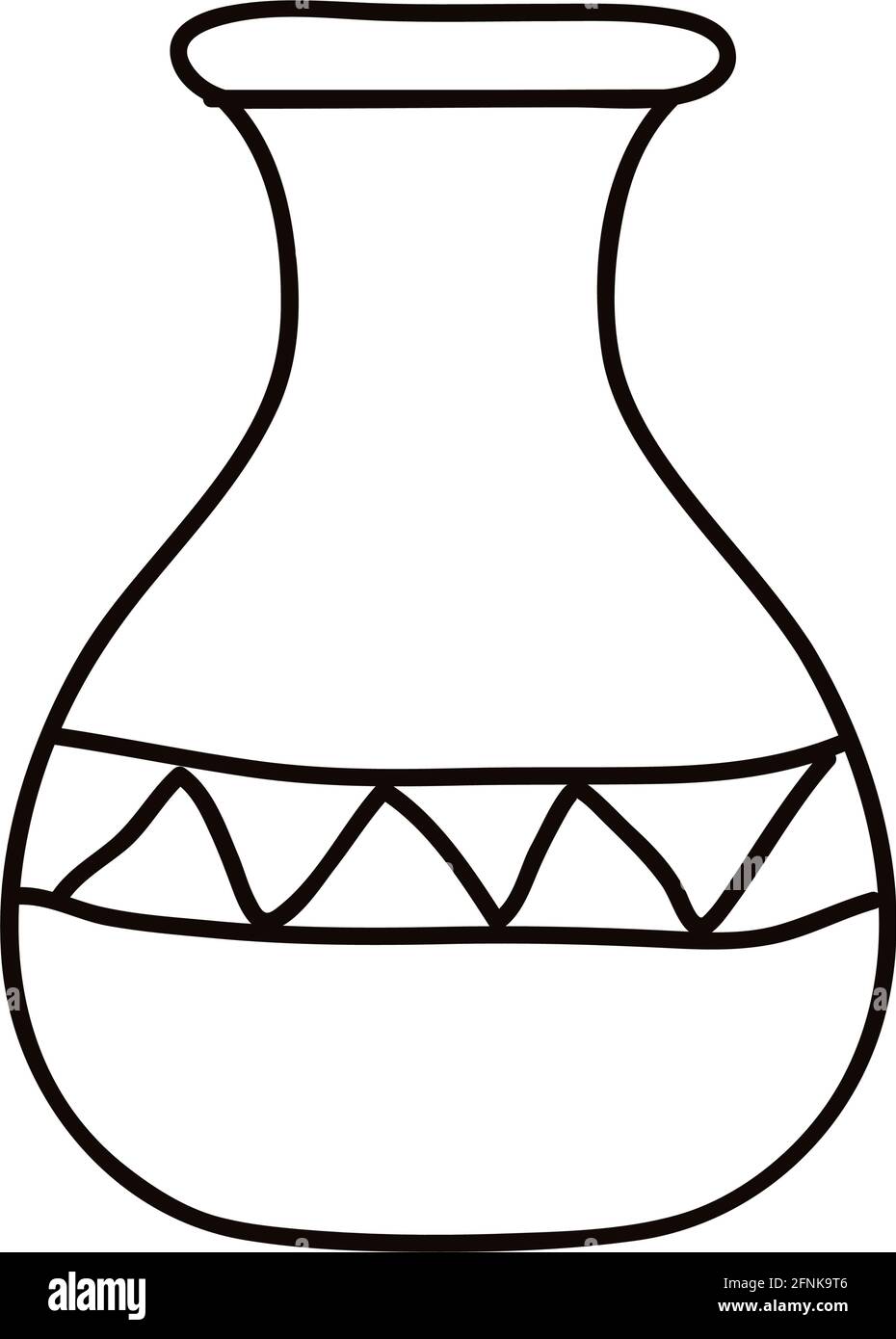 jarra cerámica estilo dibujo a mano Imagen Vector de stock - Alamy