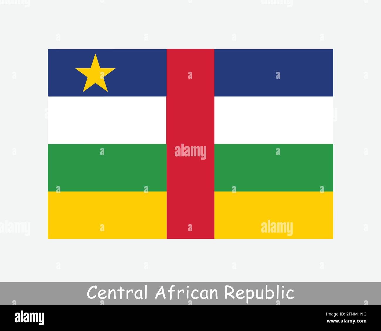 Bandera Nacional de la República Centroafricana.