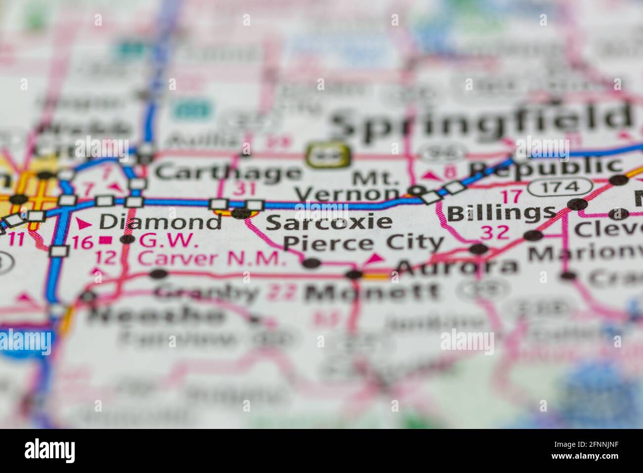 Mapa sarcoxie missouri fotografías e imágenes de alta resolución Alamy