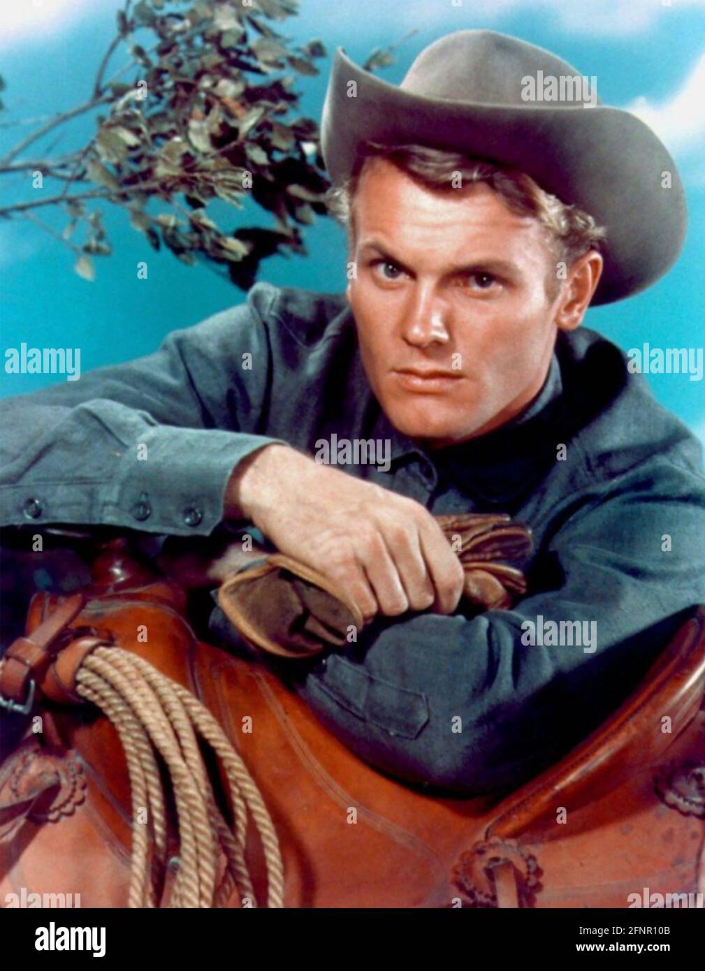 GUNMAN'S WALK 1958 Columbia Pictures película con Tab Hunter AS El arrogante ranchero Ed Hackett Foto de stock