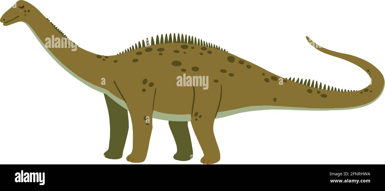 Desenhos Animados Grande Dinossauro Roxo Com Longo Diplodocus Pescoço  imagem vetorial de dualoro© 330026262