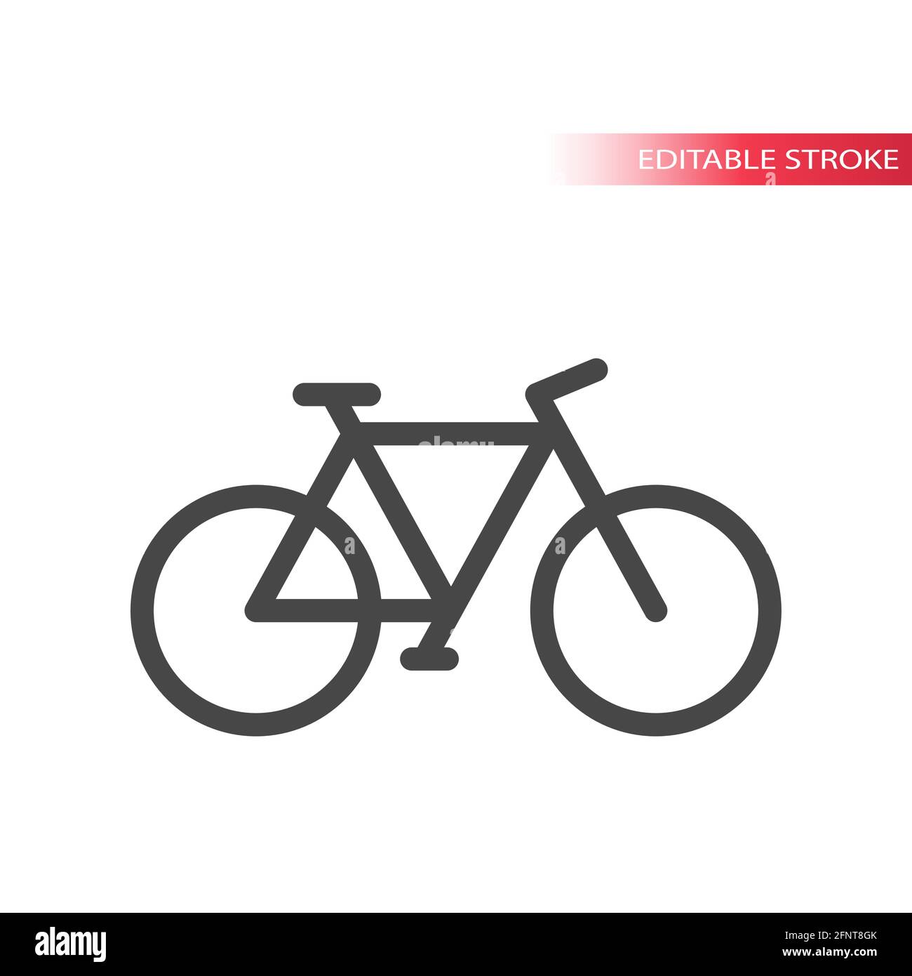 Icono de vector de línea de bicicleta. Símbolo simple, trazo editable  Imagen Vector de stock - Alamy