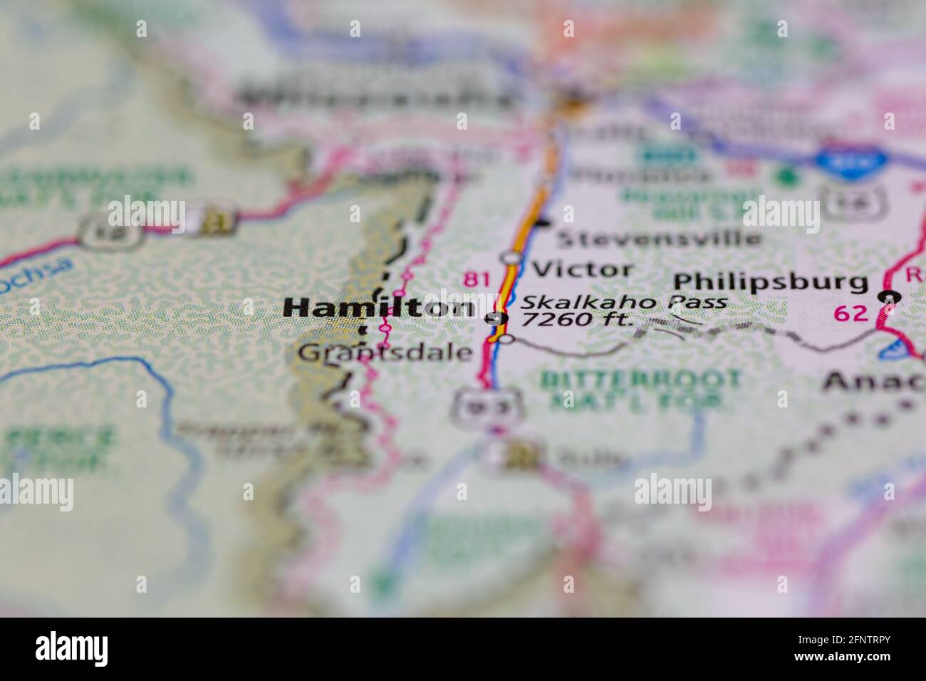 Mappa di hamilton montana fotografías e imágenes de alta resolución Alamy