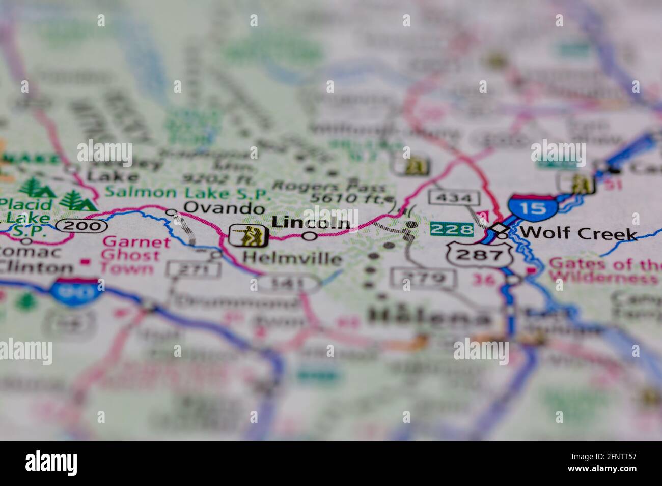 Mapa de lincoln montana fotografías e imágenes de alta resolución - Alamy