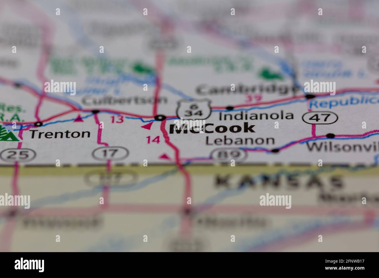 Mccook en un mapa fotografías e imágenes de alta resolución Alamy