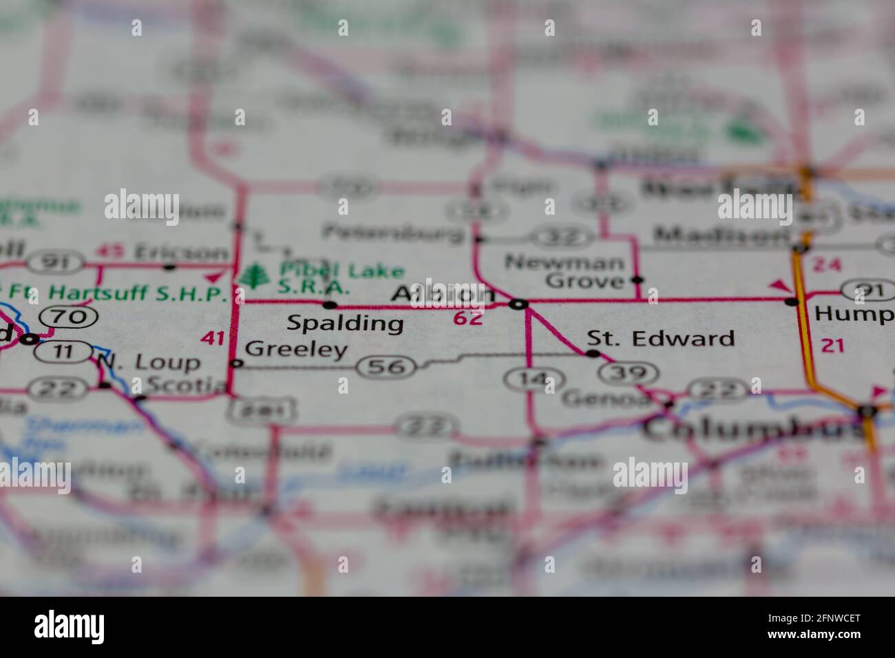 Albion nebraska en un mapa fotografías e imágenes de alta resolución