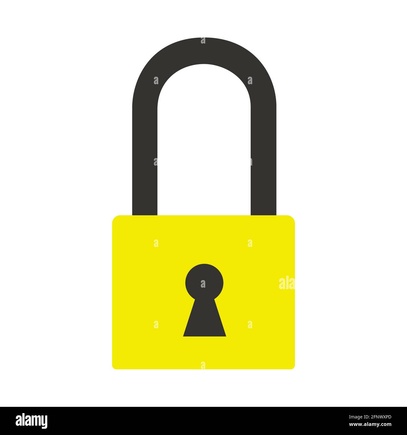 Símbolo de vector del icono de seguridad de bloqueo. Protección privacidad  candado con cerradura con cerradura de seguridad aislado blanco. Silueta  del armario de elementos cerrados de forma segura Imagen Vector de