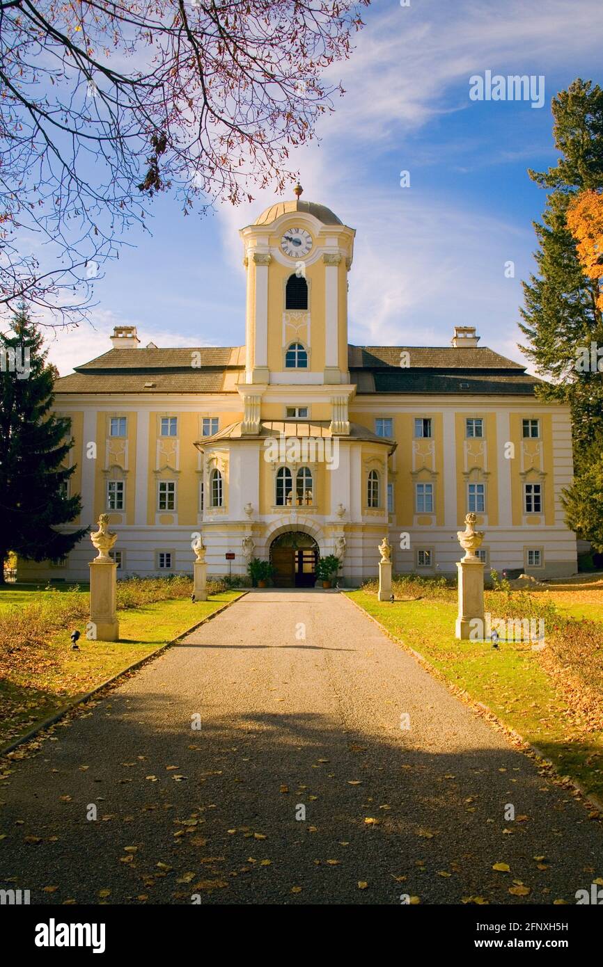 Palacio Rosenau, Austria, Baja Austria, Waldviertel, Rosenau Schloss Foto de stock